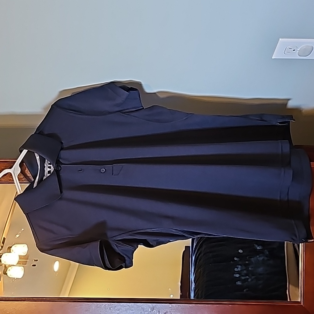 Ladies navy blue golf polo. Champion. Large.